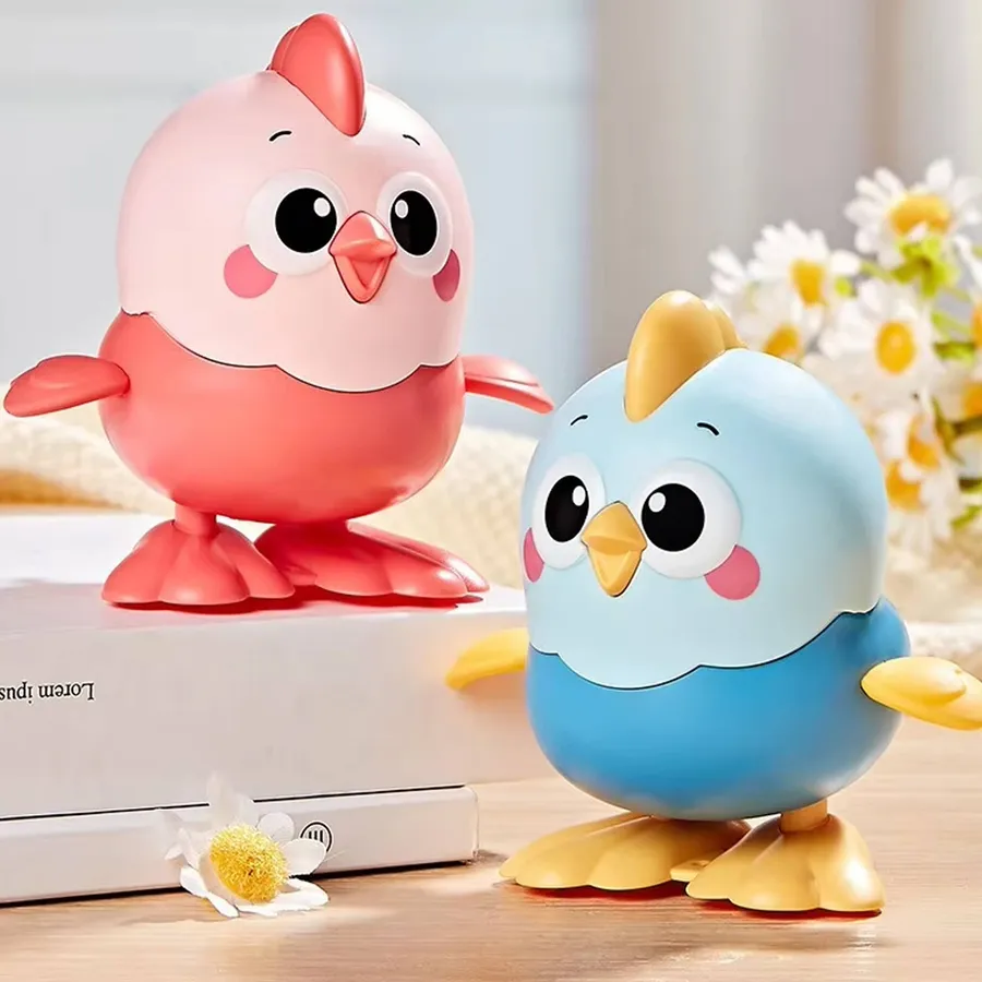 Wind-up Jumping Chick Baby Kids Toy- Assorted — wholesale Toys & Games by the case
