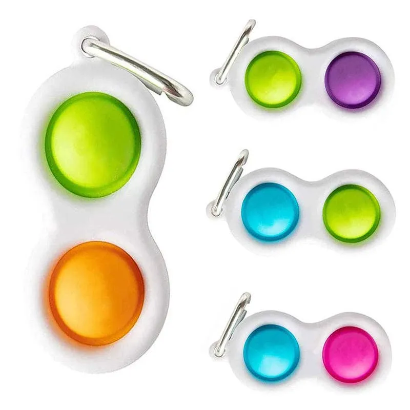 Bubble Popper Fidget Keychain Toy For Kids - Assorted — wholesale Fidgets & Sensory by the case