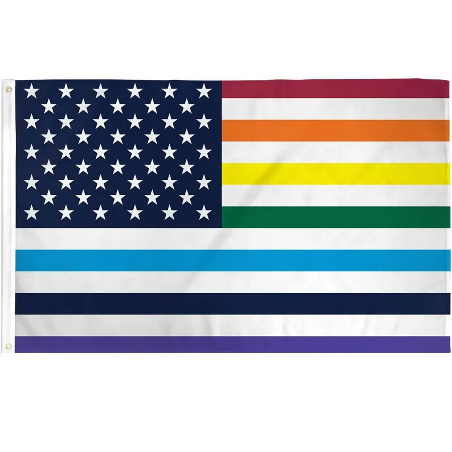 Easter American Old Glory Rainbow Pride Flag — wholesale Seasonal & Holiday by the case