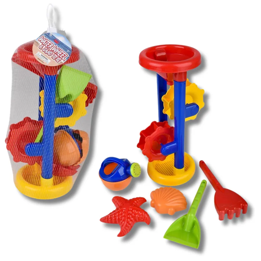 5 Pcs Sand Toy With Water Wheel For Kids — wholesale Toys & Games by the case
