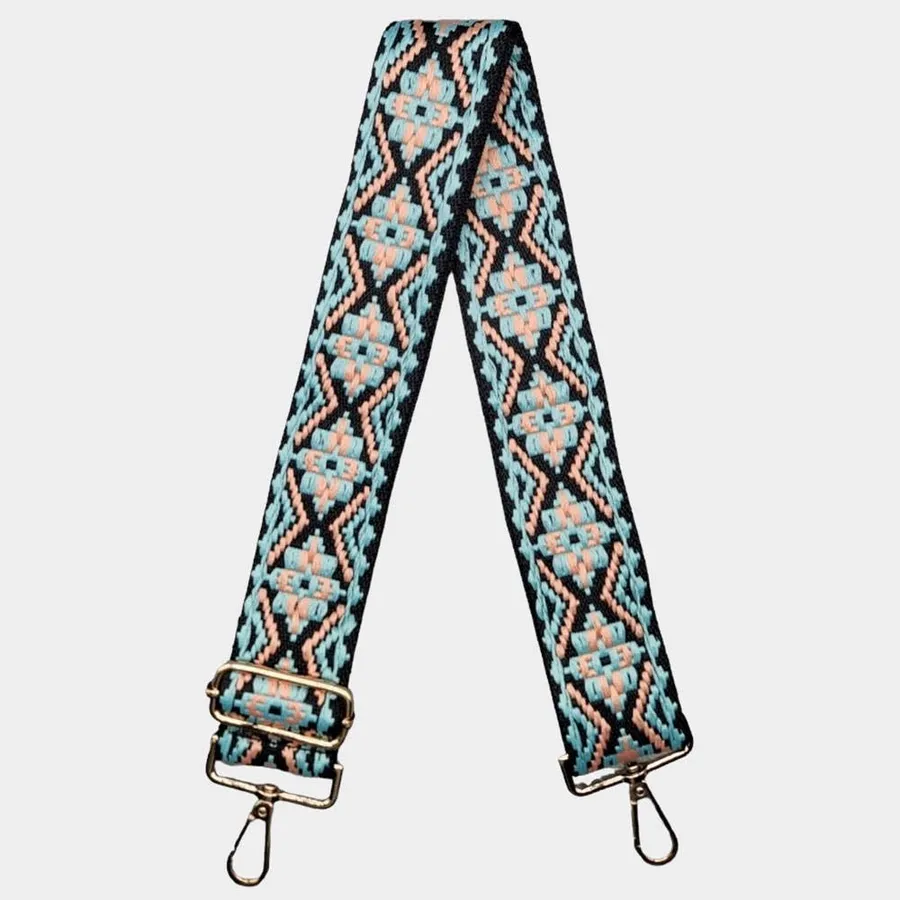 Black Color Bohemian-inspired Pattern Adjustable Bag Strap — wholesale Bags & Backpacks by the case
