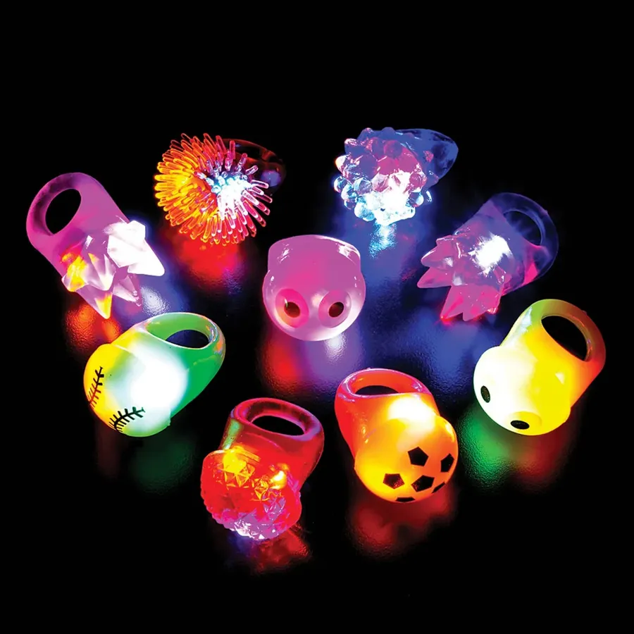 Light Up Rings For Kids - Assorted — wholesale Toys & Games by the case