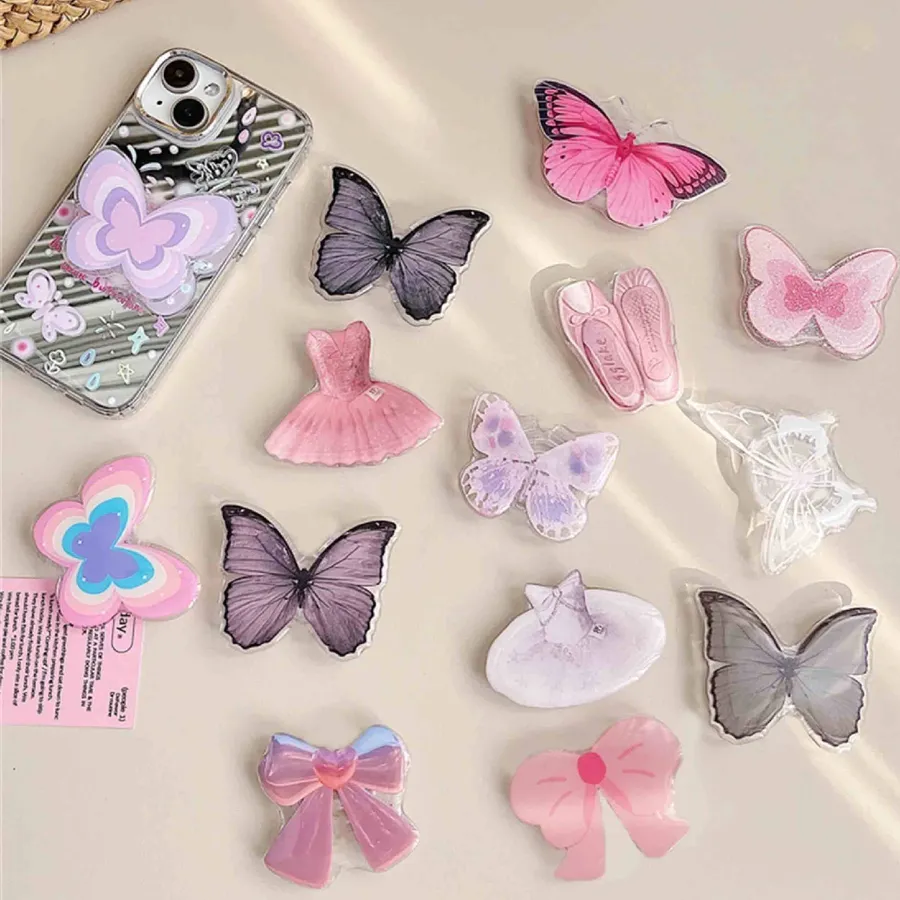 Assorted Butterfly Shape Phone Grip Holder Ring — wholesale Tech & Gadgets by the case
