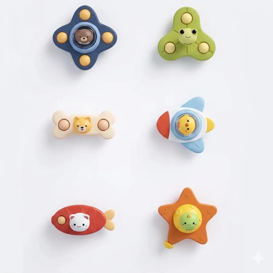 Baby Suction Spinner Toy – Sensory Busy Play Set — wholesale Fidgets & Sensory by the case