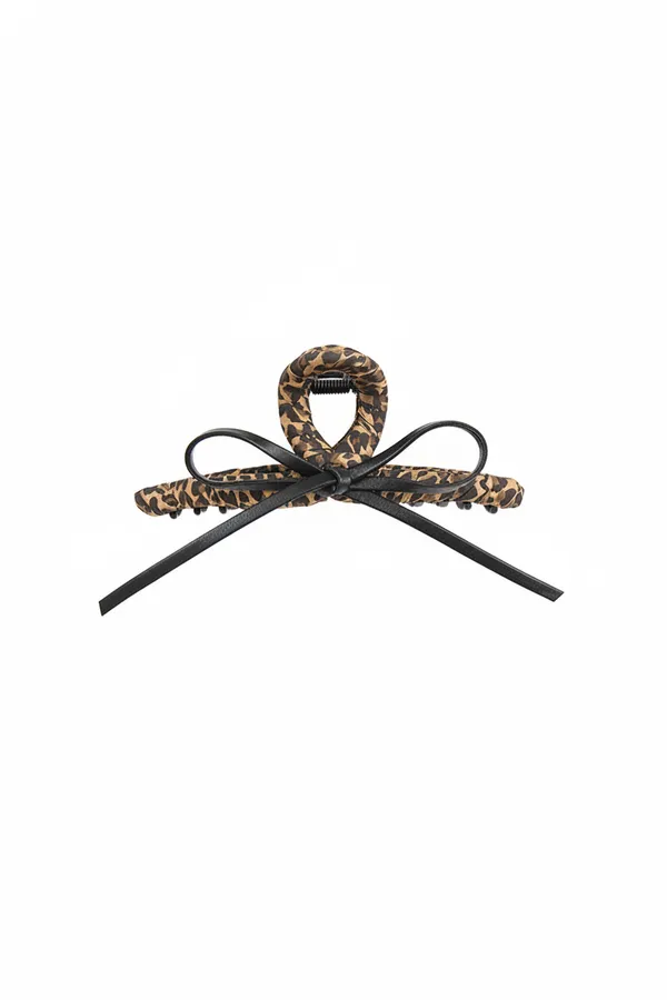 Leopard Print Fabric Hair Claw Clip - Trendy Hair Accessories for Boutique and Salon — wholesale Apparel & Accessories by the case