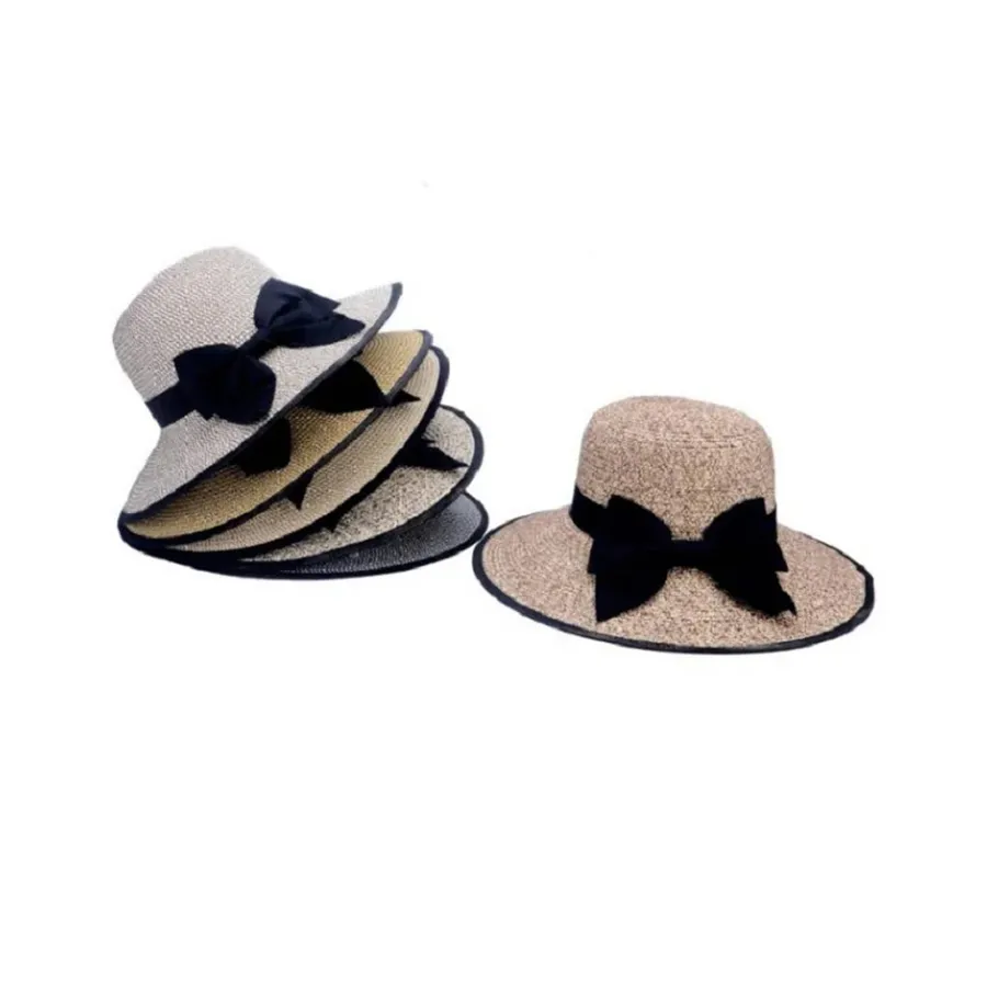 Elegant Straw Visor Hats For Women's - Assorted — wholesale Apparel & Accessories by the case