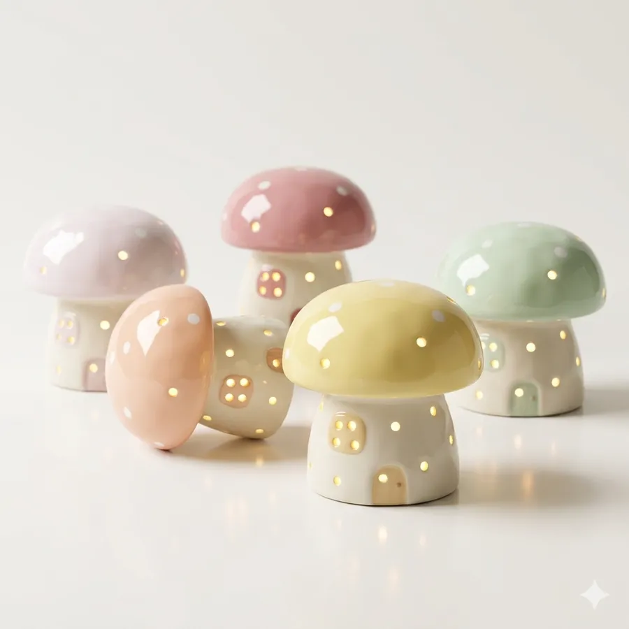 Cute Ceramic Mushroom Decor – Fairy Garden Gift — wholesale Home & Décor by the case