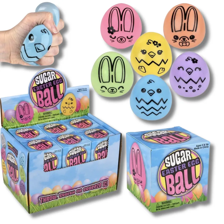 Easter Squeezy Sugar Pastel Egg Fidget Kids Toy- Assorted — wholesale Fidgets & Sensory by the case