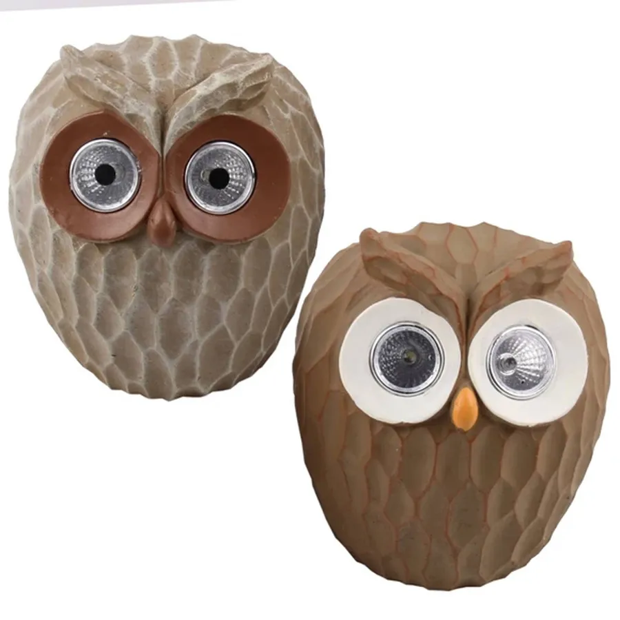 Decorative LED Solar Owl lamp For Decor - Assorted — wholesale Home & Décor by the case