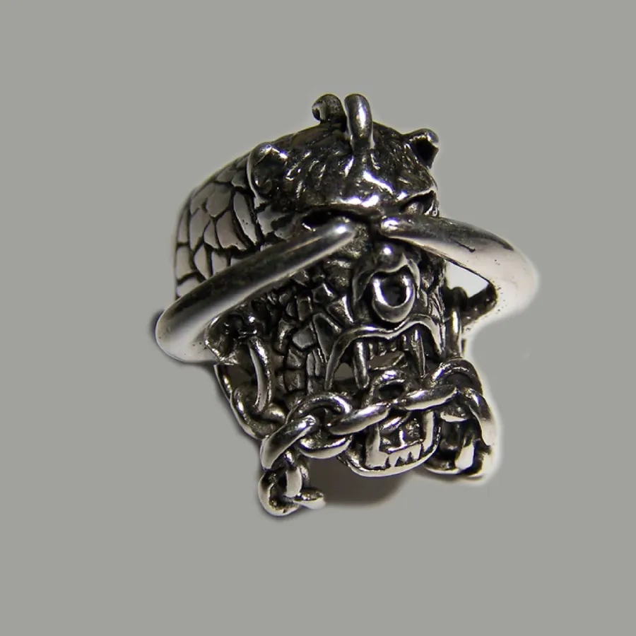 Horned Beast Chain Biker Ring In Bulk — wholesale More Wholesale Goods by the case