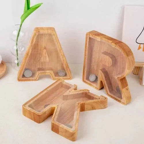 Personalized Wooden Letter Piggy Bank | Nursery Decor — wholesale Home & Décor by the case