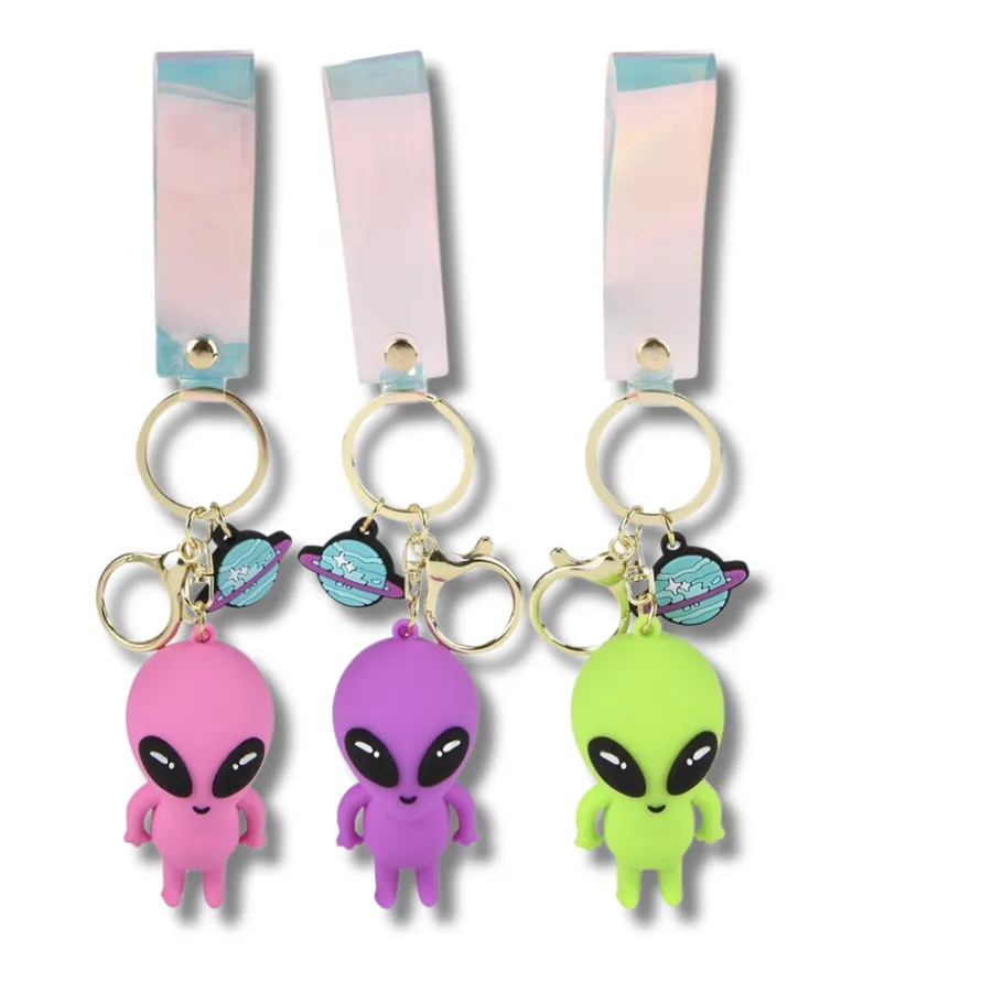 Alien Wristlet Backpack Keyring- Assorted — wholesale Bags & Backpacks by the case