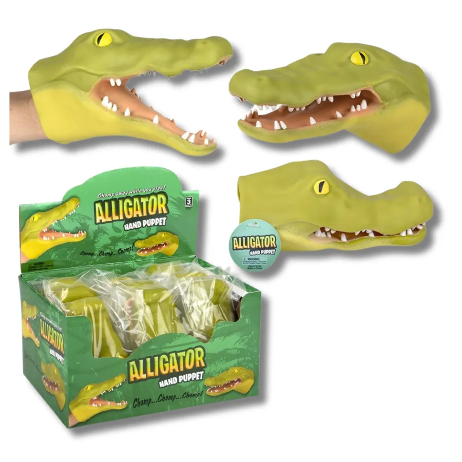 Stretchy Alligator Hand Puppet Kids Toys — wholesale Toys & Games by the case
