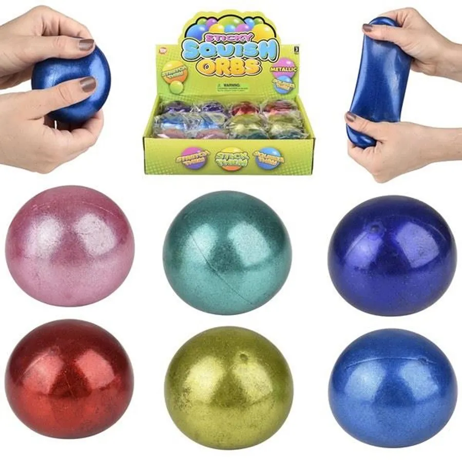 Squish Sticky Metallic Ball Relaxing Stress Relief Easter — wholesale Fidgets & Sensory by the case