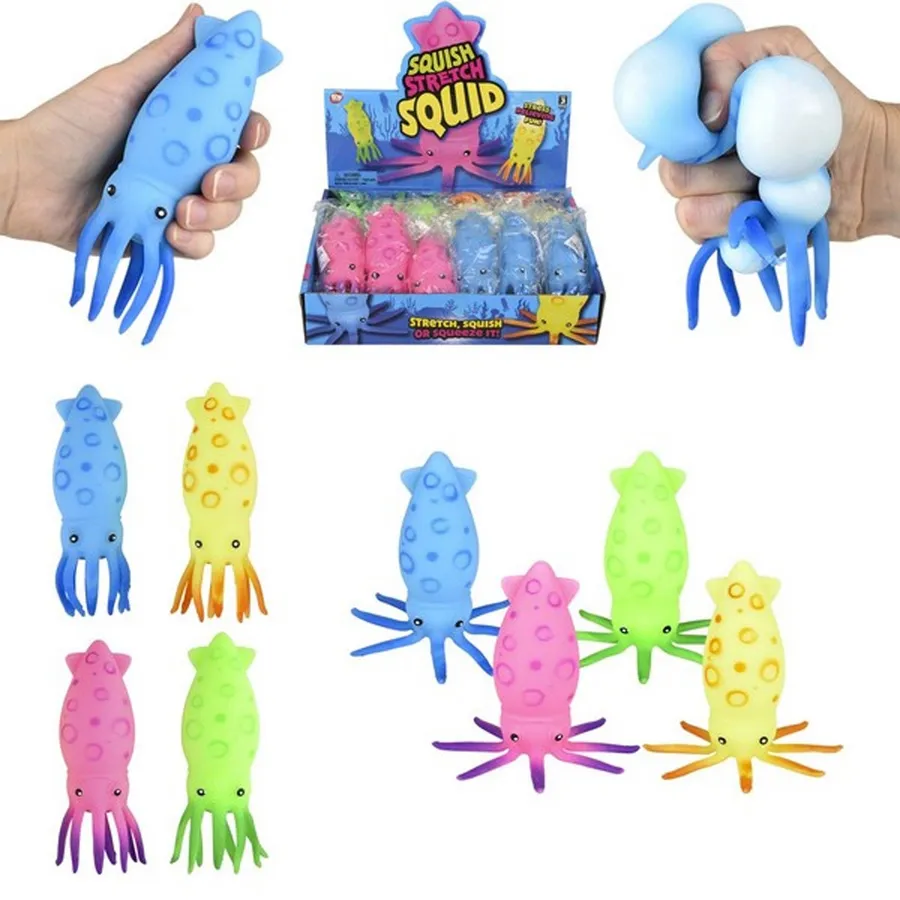 Squish and Stretch Squid: Satisfying Sen Keeraft Home Gifts — wholesale Plush & Squishies by the case