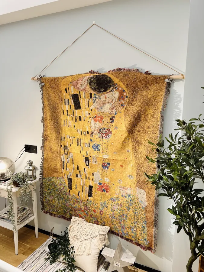 Abstract Oil Painting Wall Decorative Blanket Gold Thread — wholesale Home & Décor by the case