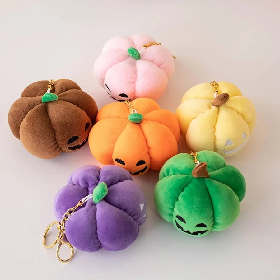 Cute Pumpkin Pendant Keychain Assorted — wholesale Keychains & Charms by the case
