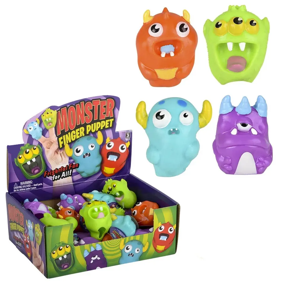 Stretchy Monster Finger Puppet Toy For Kids - Assorted — wholesale Toys & Games by the case