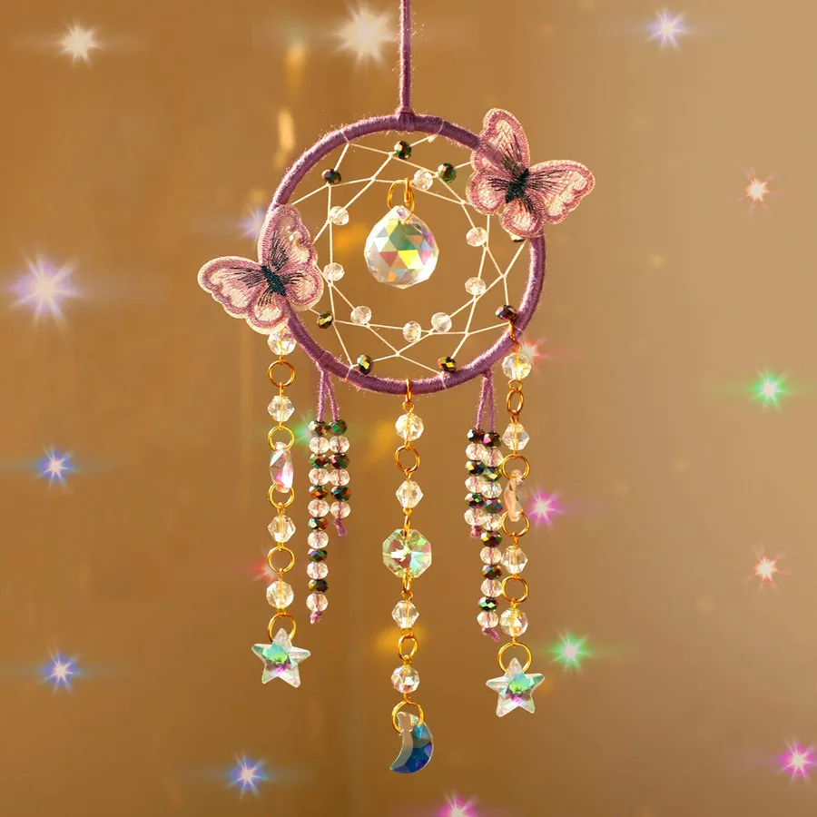 Butterfly Themed Dream Catcher For Decor - Assorted — wholesale Home & Décor by the case