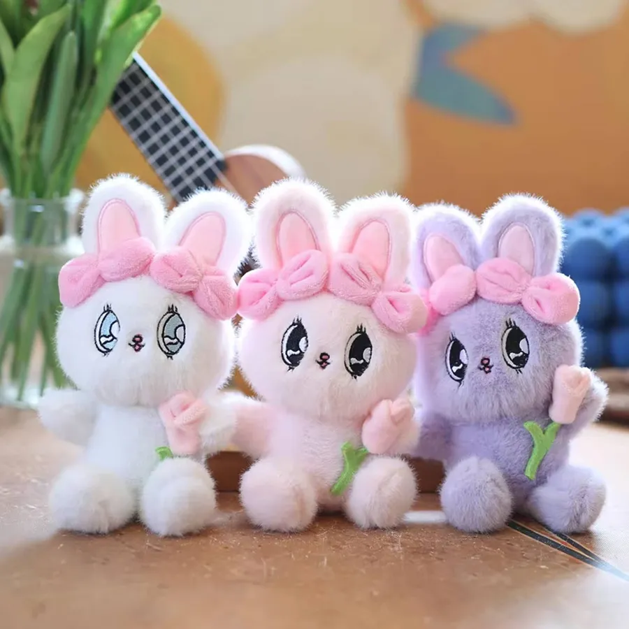 Soft Plush Rabbit Pendant Keychain Toy - Assorted — wholesale Plush & Squishies by the case