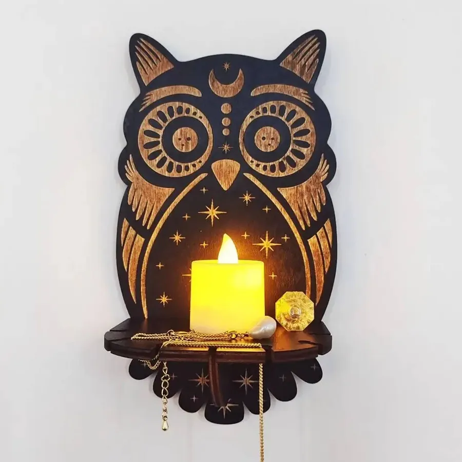 Assorted Wooden Shelf Candle Holder Fall Wall Decor — wholesale Home & Décor by the case