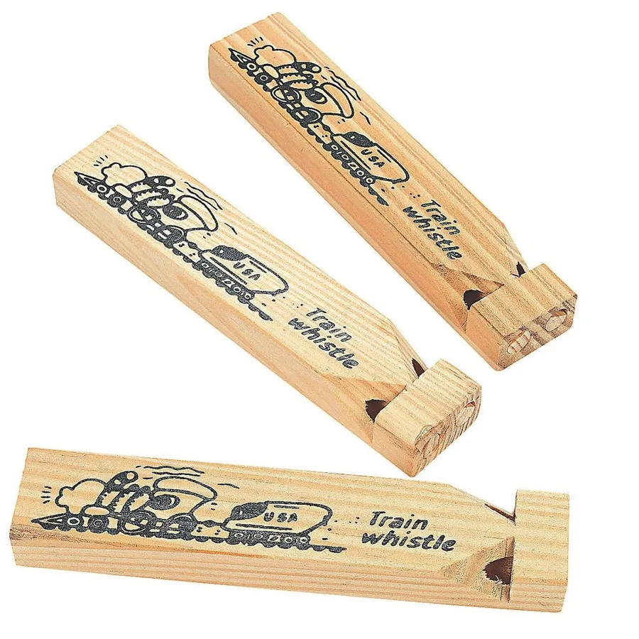 Wooden Whistle Train Party Favour Toy For Kids & Toddlers MOQ 12 — wholesale Party & Gifts by the case
