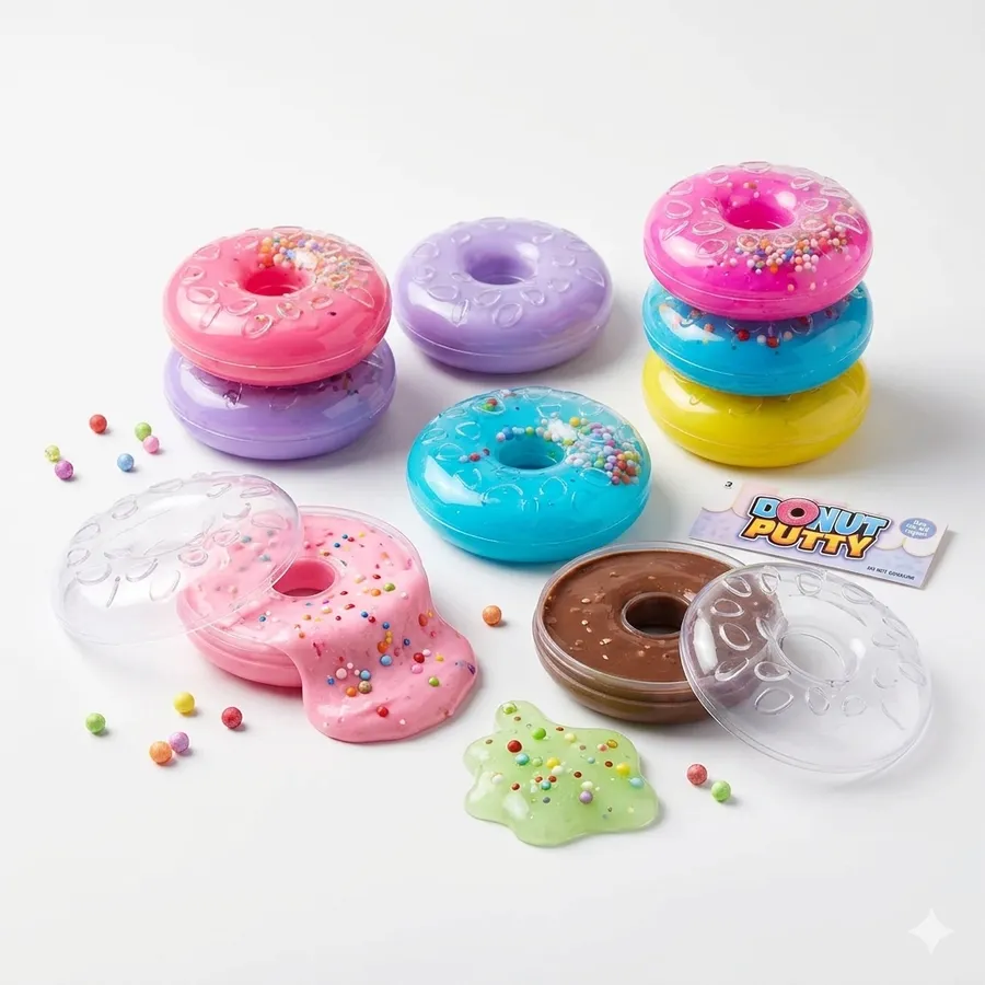 Donut Slime Putty Toy – 2.75in Assorted Kids Fidget Toy — wholesale Fidgets & Sensory by the case