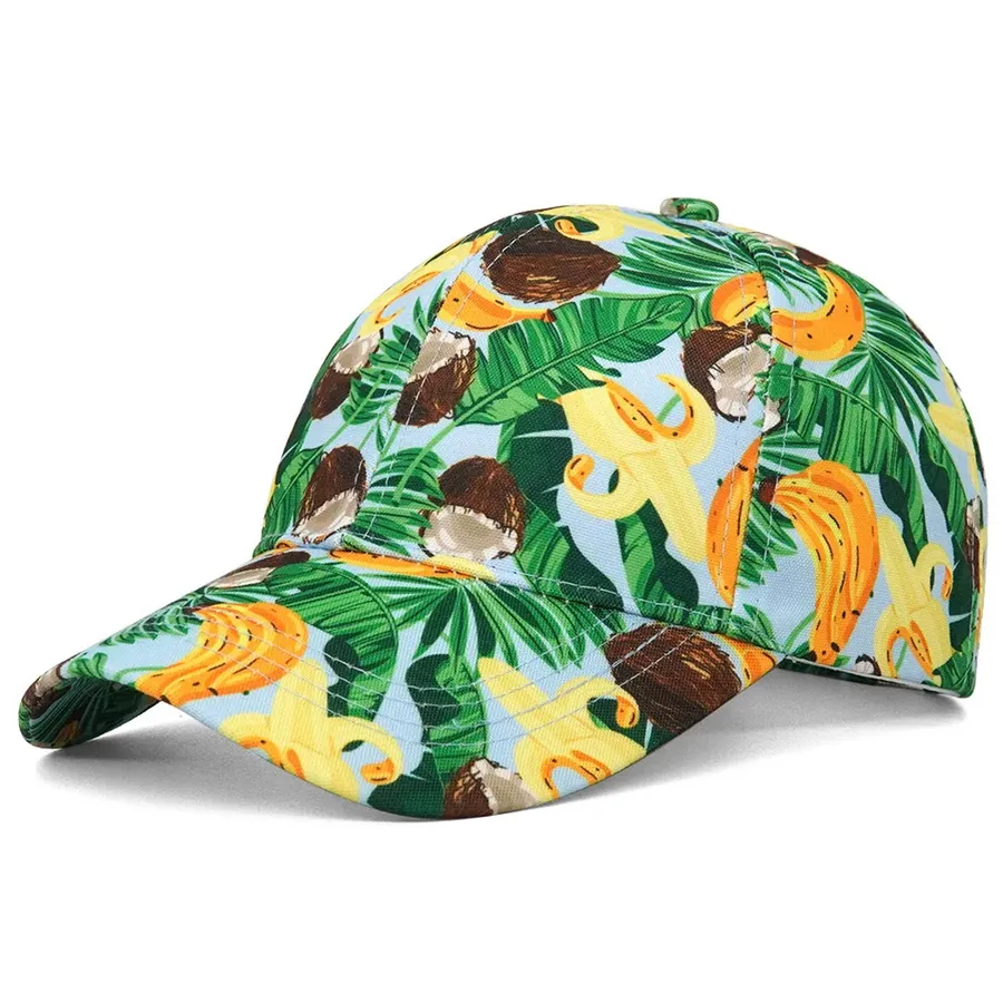 Fashionable Printed Beach Baseball Cap - Assorted — wholesale Apparel & Accessories by the case