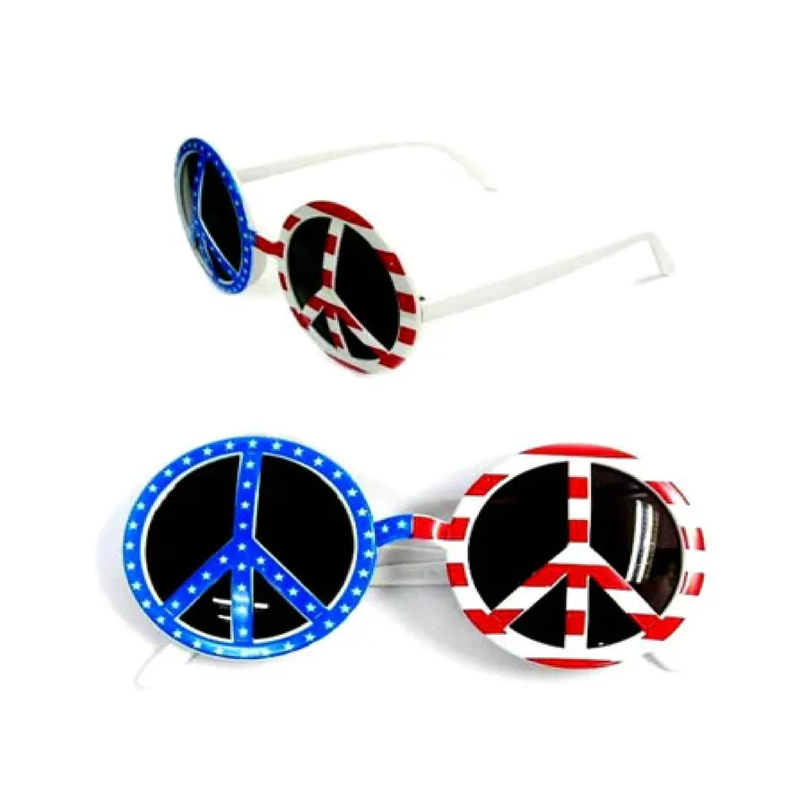 USA Peace Party Glasses American Flag In Bulk — wholesale Party & Gifts by the case