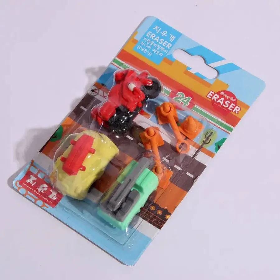 Vehicle Eraser Set For Back To School — wholesale Stationery & Office by the case