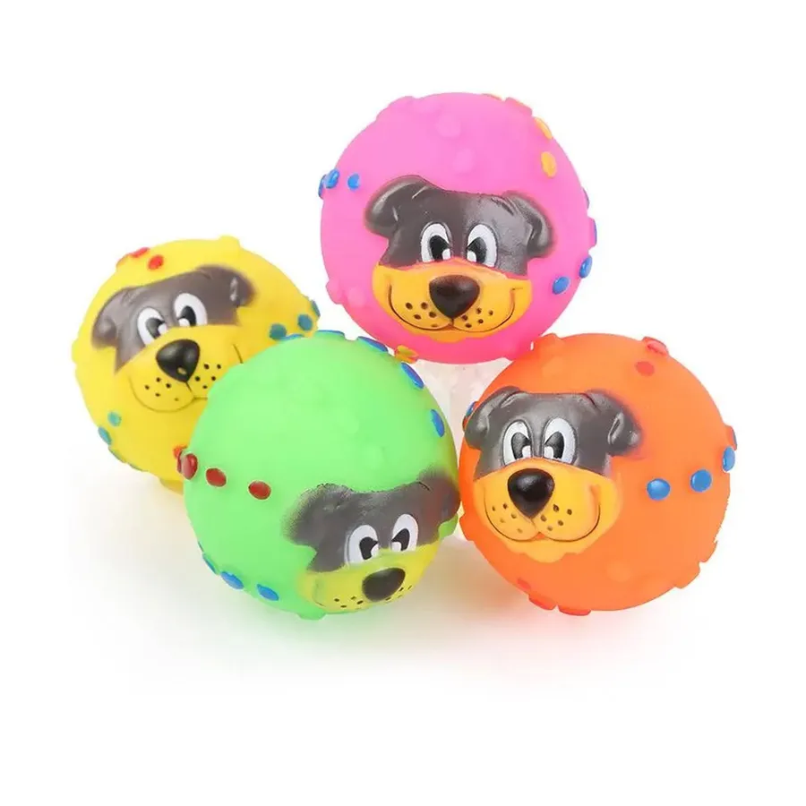Neon-Grip Mini Vinyl Balls | 48pc Bulk Counter-Display Set — wholesale Pet by the case