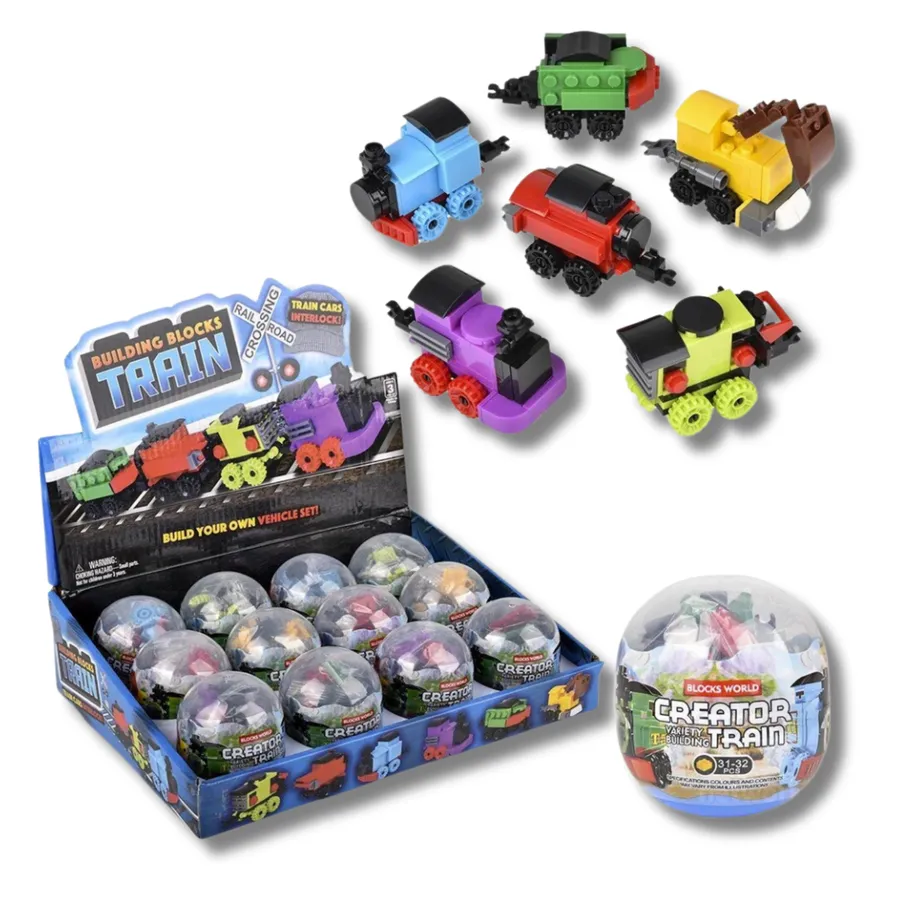 Creative Building Block Train Fidget Kids Play Toy — wholesale Fidgets & Sensory by the case
