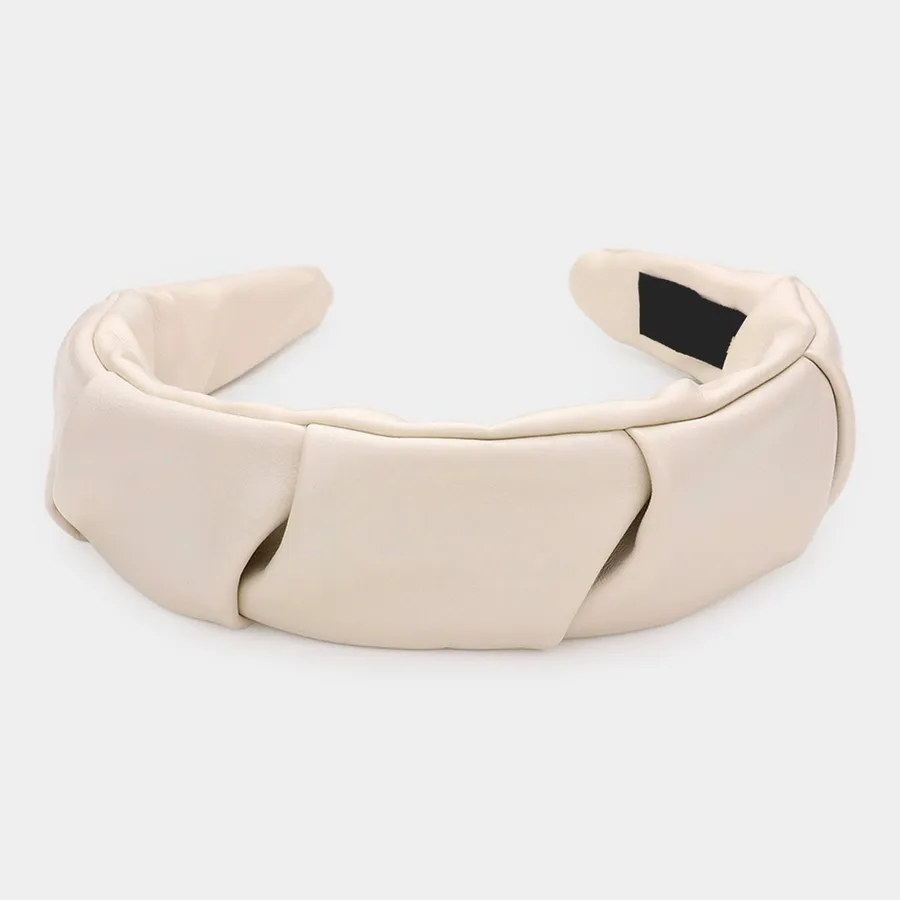 Wide Padded Solid Faux Headband - Assorted — wholesale Apparel & Accessories by the case