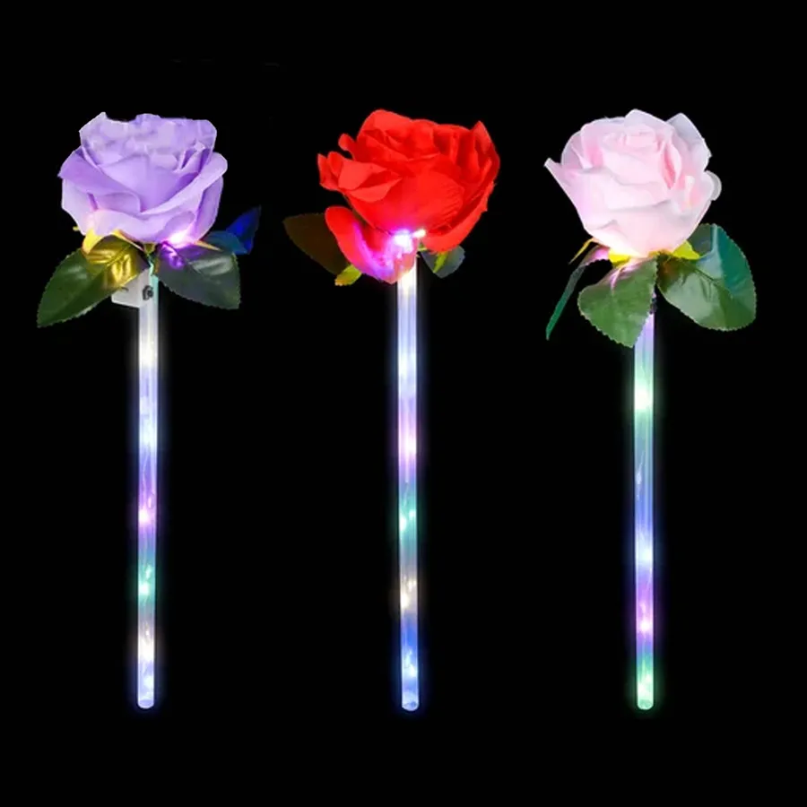 Rose Light Up Wand Kids Toy - Assorted — wholesale Toys & Games by the case