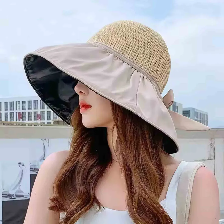 Summer Straw Beach Hat - — wholesale Apparel & Accessories by the case