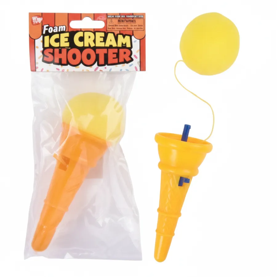 Foam Ice Cream Cone Shooter Toy - Fun Novelty Toys for Kids Party Favors and Carnival Prizes — wholesale Party & Gifts by the case