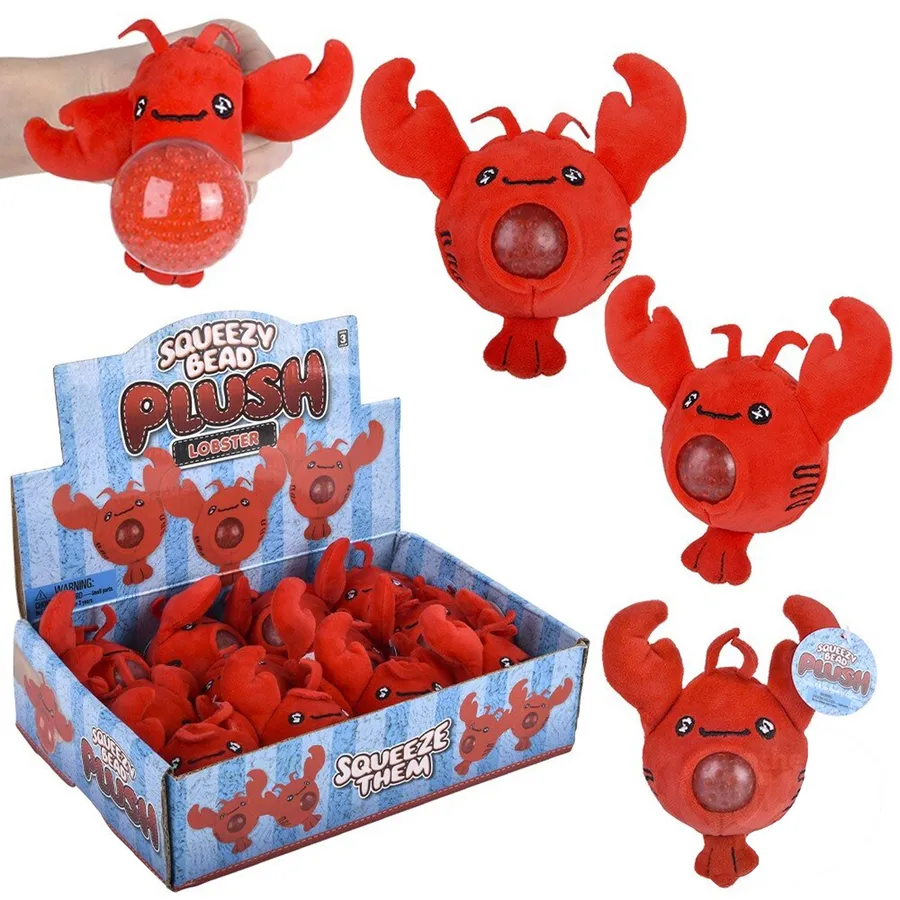 Lobster Squeezy Bead Plush Toy For Kids — wholesale Plush & Squishies by the case