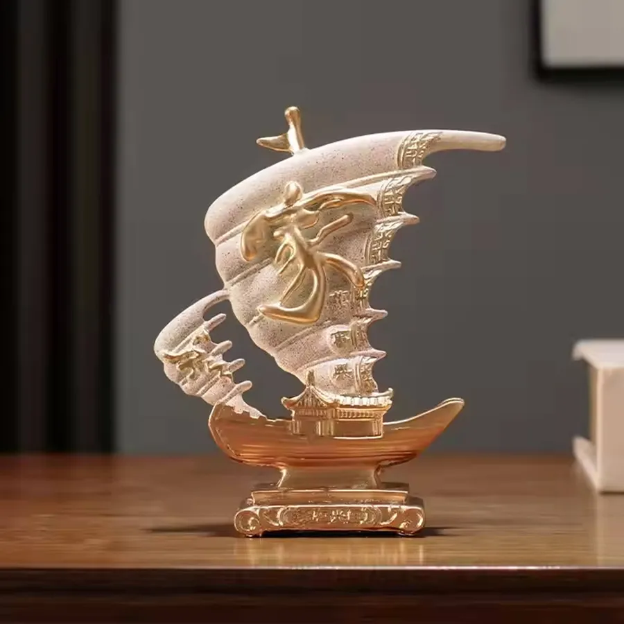 Creative Style Resin Sailboat Statue For Home Décor — wholesale Tech & Gadgets by the case