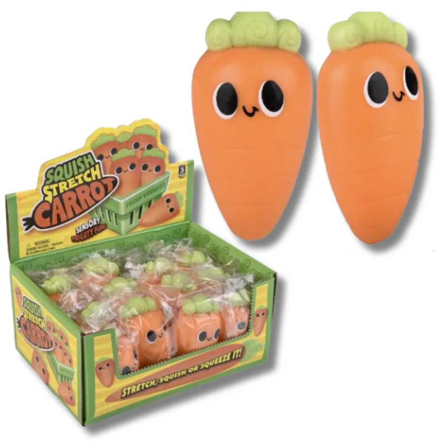Easter Carrot Squishy Stretchy Fidget Kids Toy — wholesale Fidgets & Sensory by the case