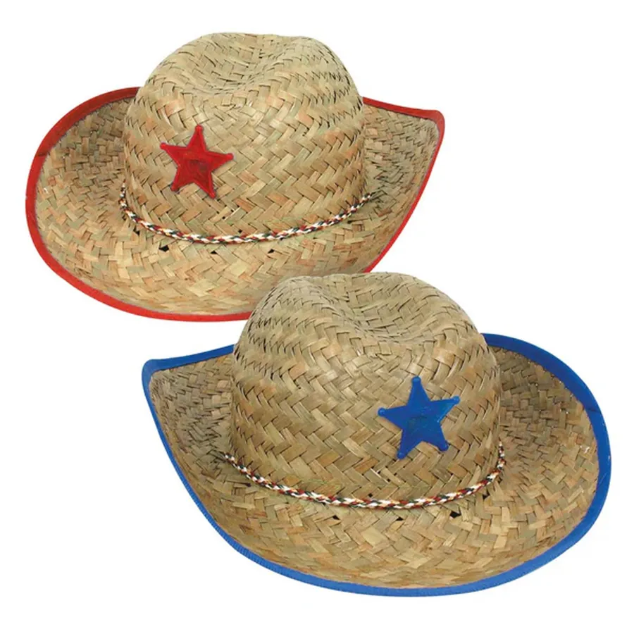 Straw Cowboy Hat For Kids - Assorted — wholesale Apparel & Accessories by the case