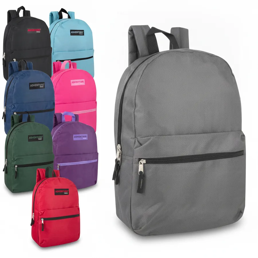 Classic 17-Inch Everyday Backpack | Durable Travel and School Bag — wholesale Bags & Backpacks by the case