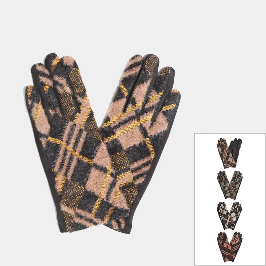 Check Patterned Gloves For Valentine - Assorted — wholesale Seasonal & Holiday by the case