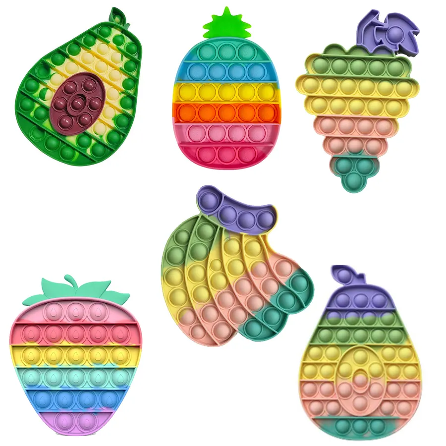 Mix Fruits Pop It Fidget Bubble Kids Toys- Assorted — wholesale Fidgets & Sensory by the case