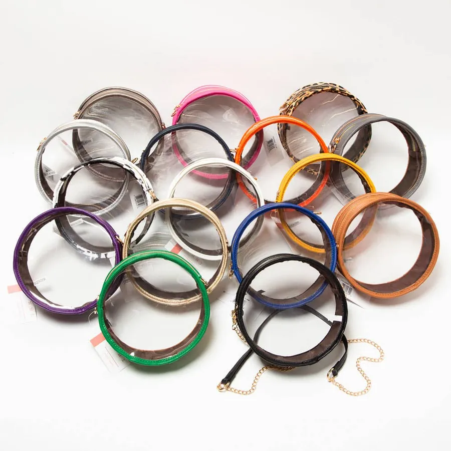 Easter Solid Color Trim Clear Round Crossbody Bag — wholesale Seasonal & Holiday by the case