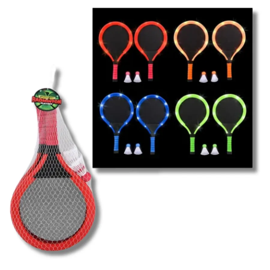 Light Up Badminton Set For Kids - Assorted — wholesale Toys & Games by the case