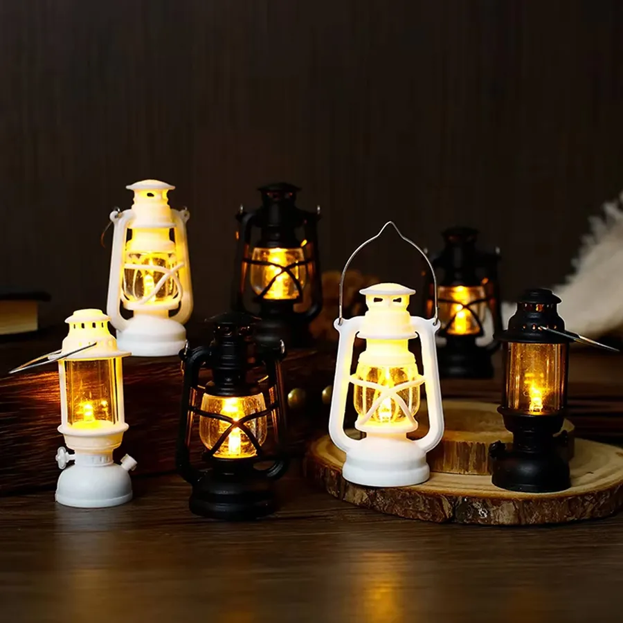 Mini Led Retro Glowing Lantern For Home Decor - Assorted — wholesale Home & Décor by the case