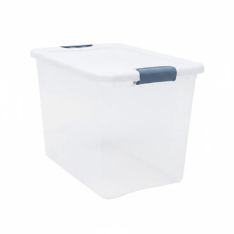 Clear Plastic Storage Boxes with Lids, 25 Qt - Home Essentials Organization & Housewares — wholesale Kitchen & Drinkware by the case
