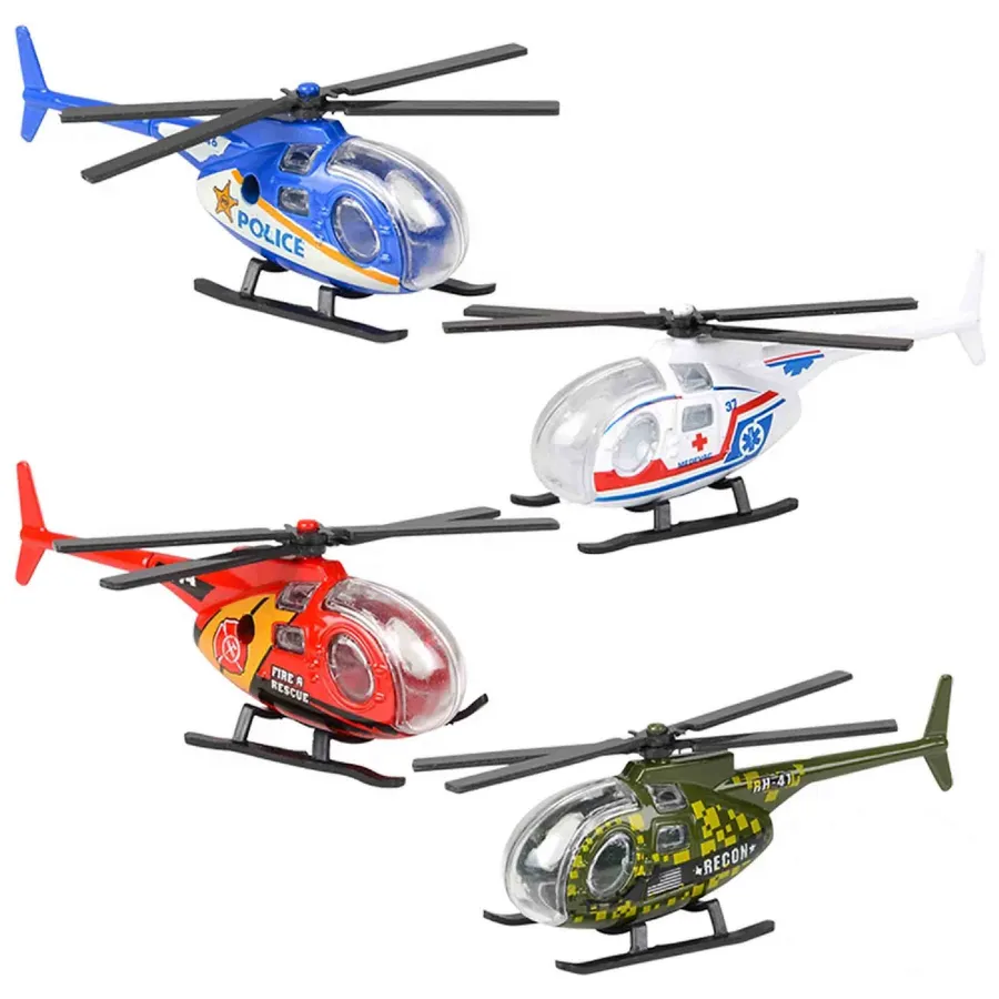 DieCast Pull Back Helicopter Toy for Kids — wholesale Toys & Games by the case