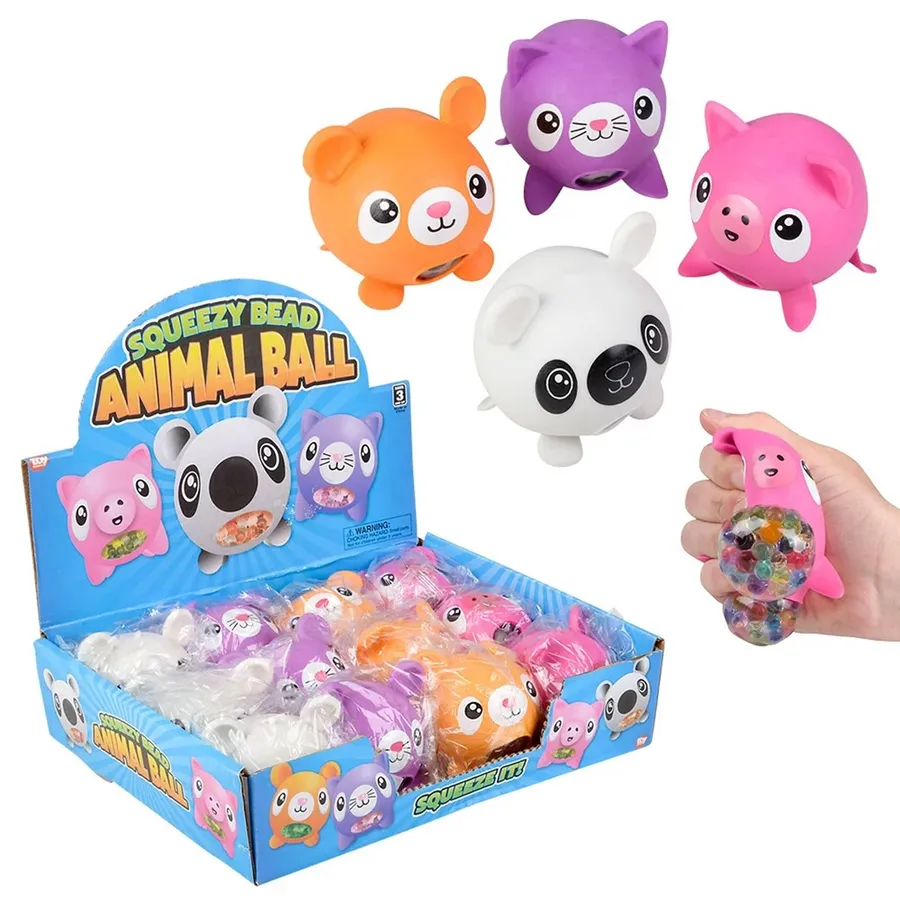 Squishy Toys Assorted Easter Squeezy Bead Animal Balls - Sensory Fidget Stress Ball — wholesale Fidgets & Sensory by the case