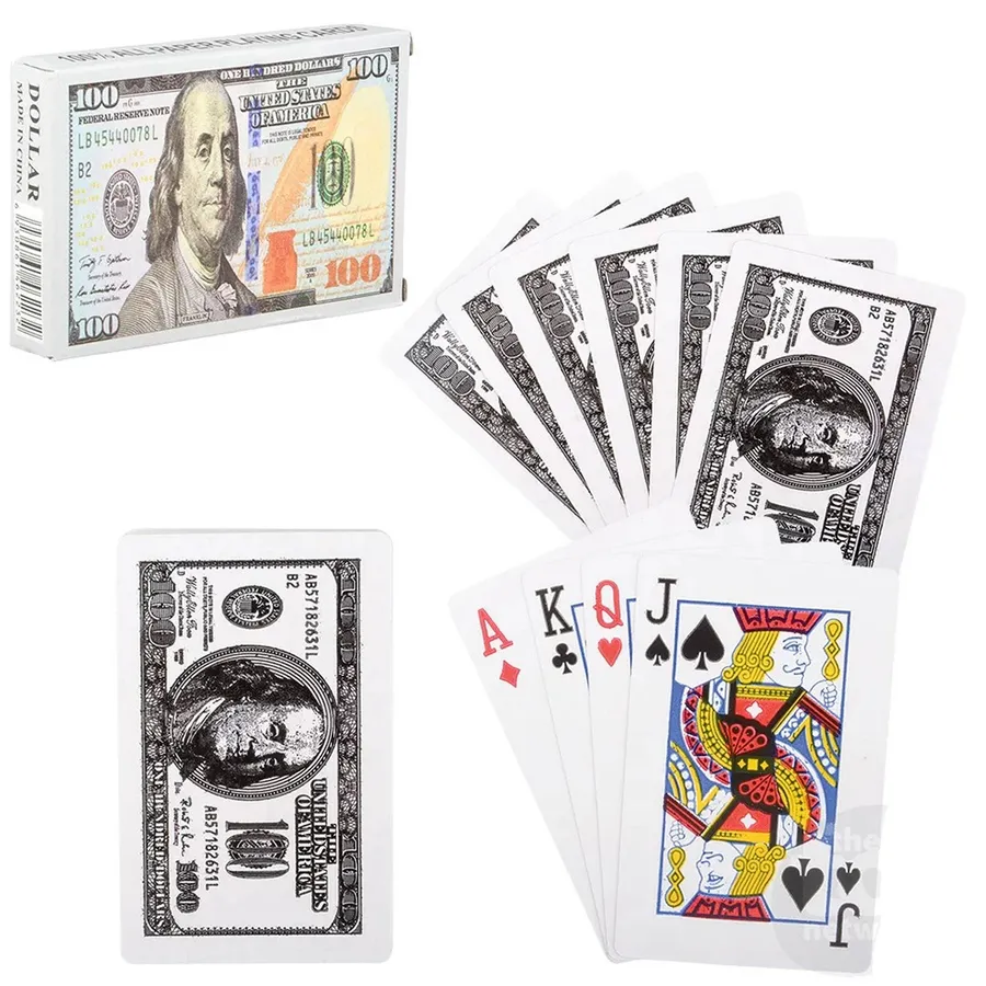 $100 Bill Playing Cards For Kids - Back to School — wholesale More Wholesale Goods by the case